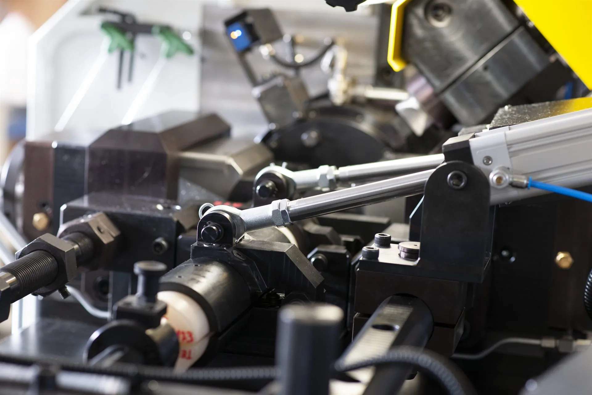 The working area of a friction welding machine in the Harlo plant